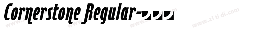 Cornerstone Regular字体转换